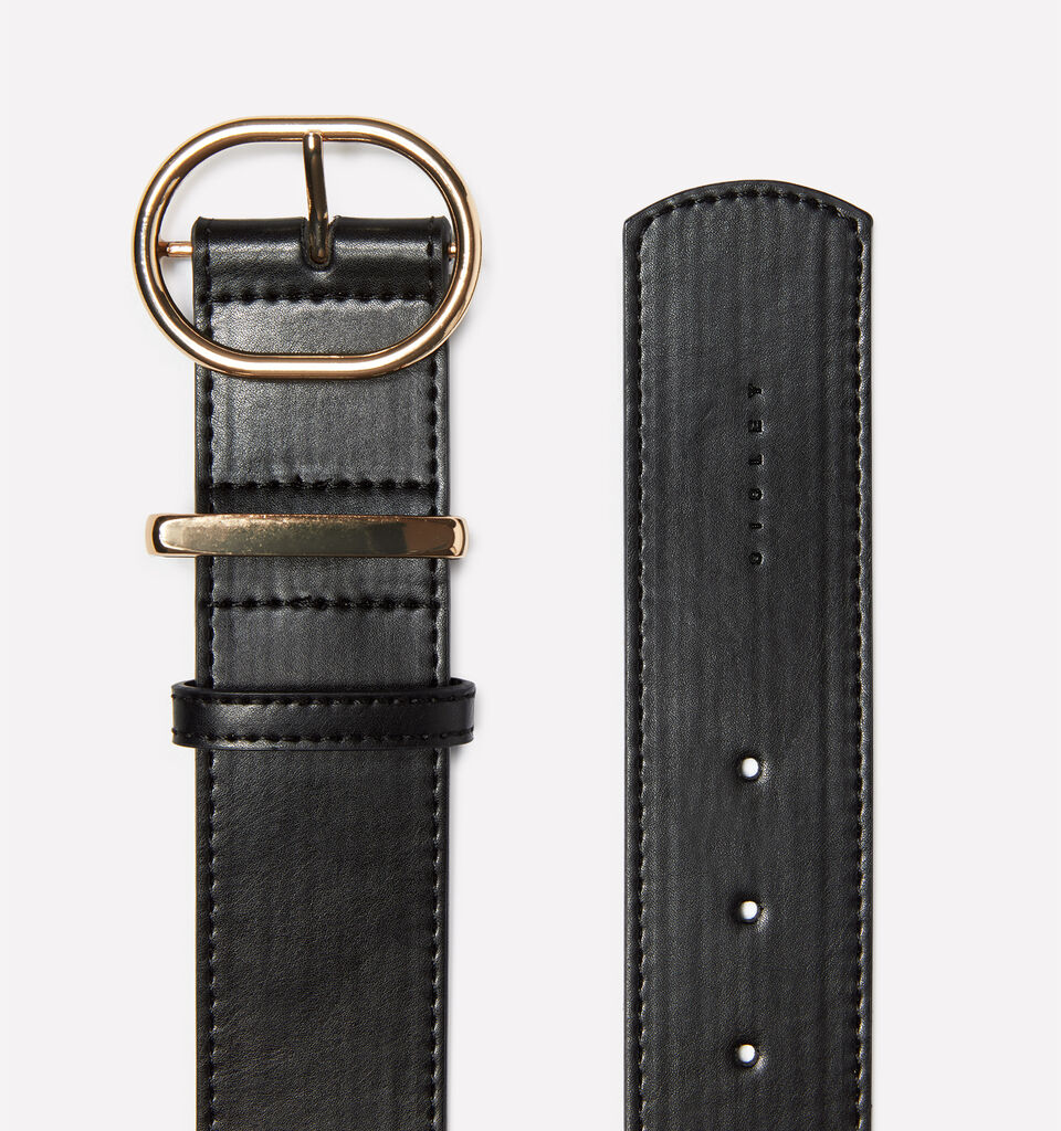 Black high waisted belt - women's belts - Black | Sisley image number 2